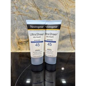 Neutrogena Ultra Sheer Dry-Touch Sunscreen Lotion SPF 45 – (3 Fl Oz, Pack of 2)
